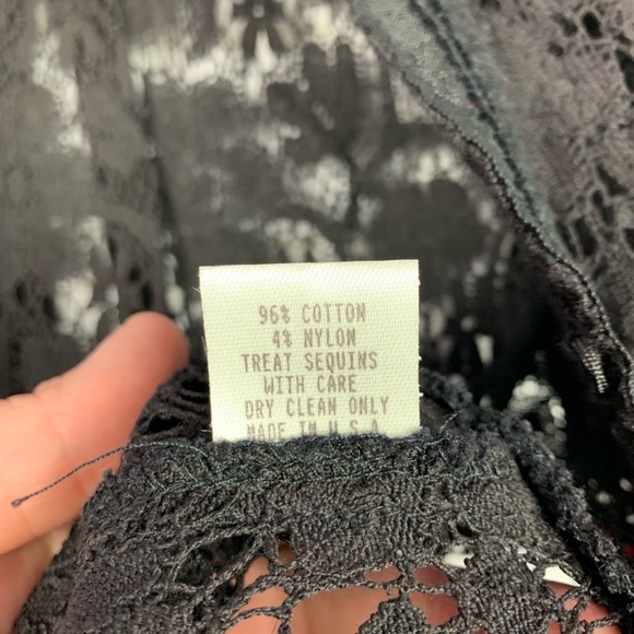 Nanette Lepore Black Crochet Lace Sequin Blazer 4 - Picture 7 of 7